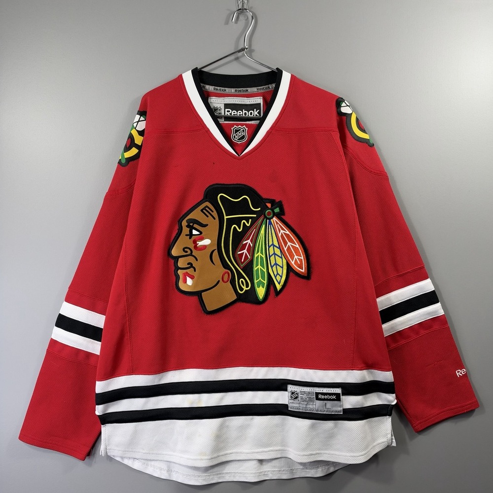 Chicago Blackhawks Jersey Mens Large Red NHL Hockey Reebok Official Licensed